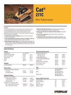 277c cat skid steer specs|caterpillar 277 dimensions.